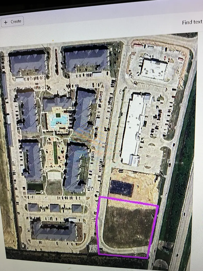 Aerial site plan used for commercial construction coordination